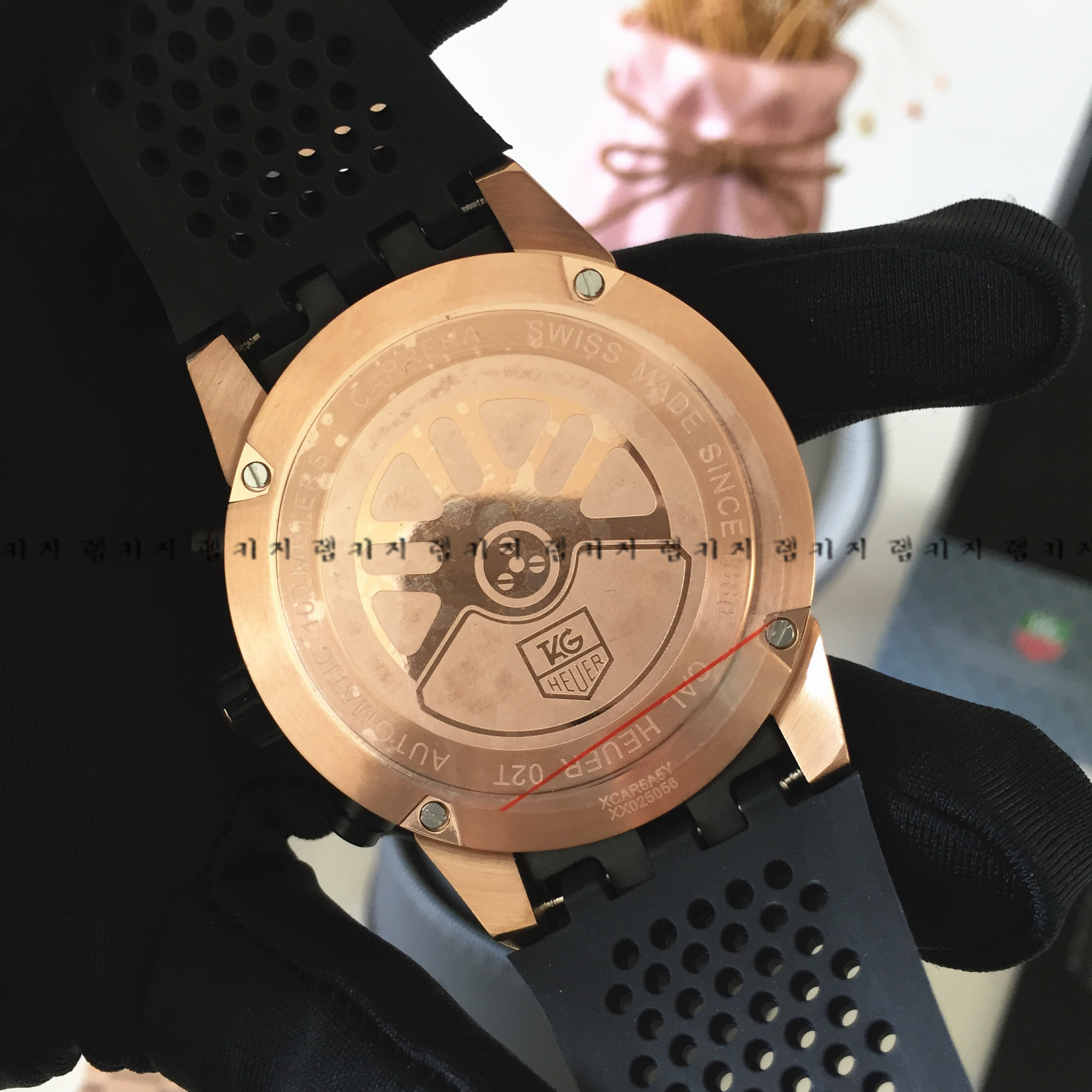 태그호이어 까레라 칼리버 호이어 01 우레탄시계 + 메탈스트랩